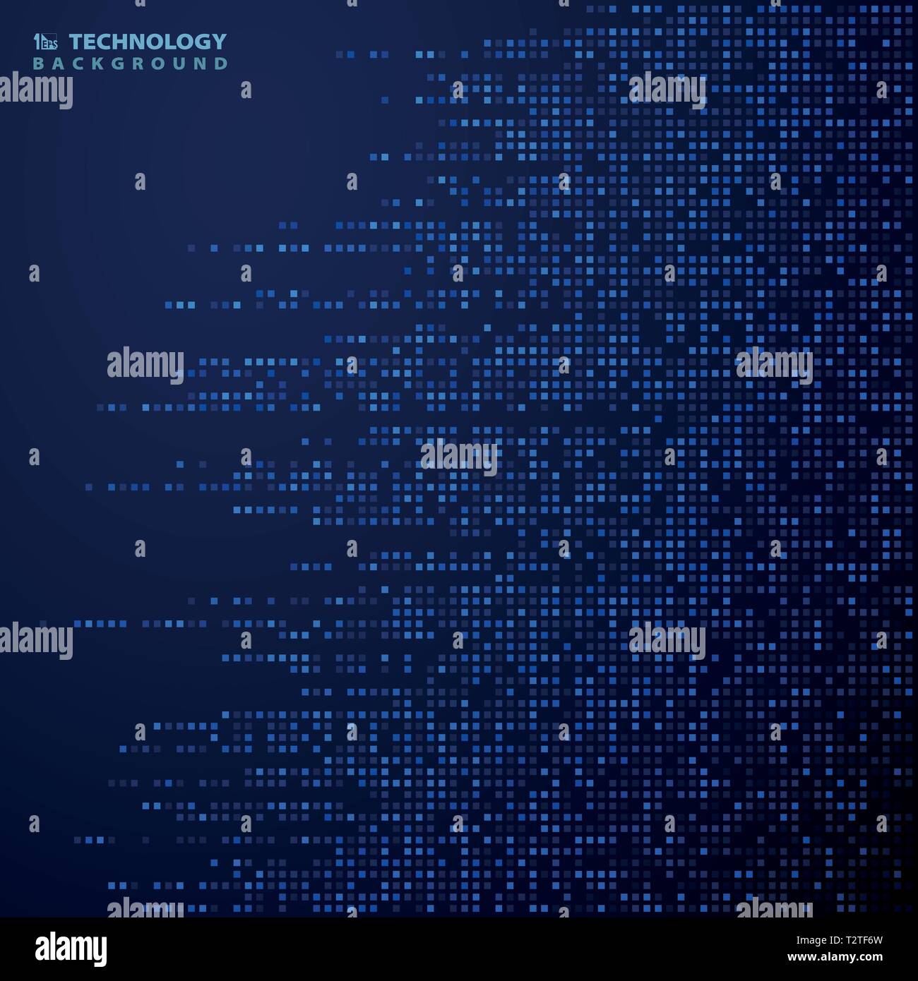 Futuristische blaue Quadrat Muster der Dekoration Abdeckung Hintergrund. Sie für Ad, Poster, techno Cover Design, Artwork verwenden können. Abbildung: Vector EPS 10. Stock Vektor