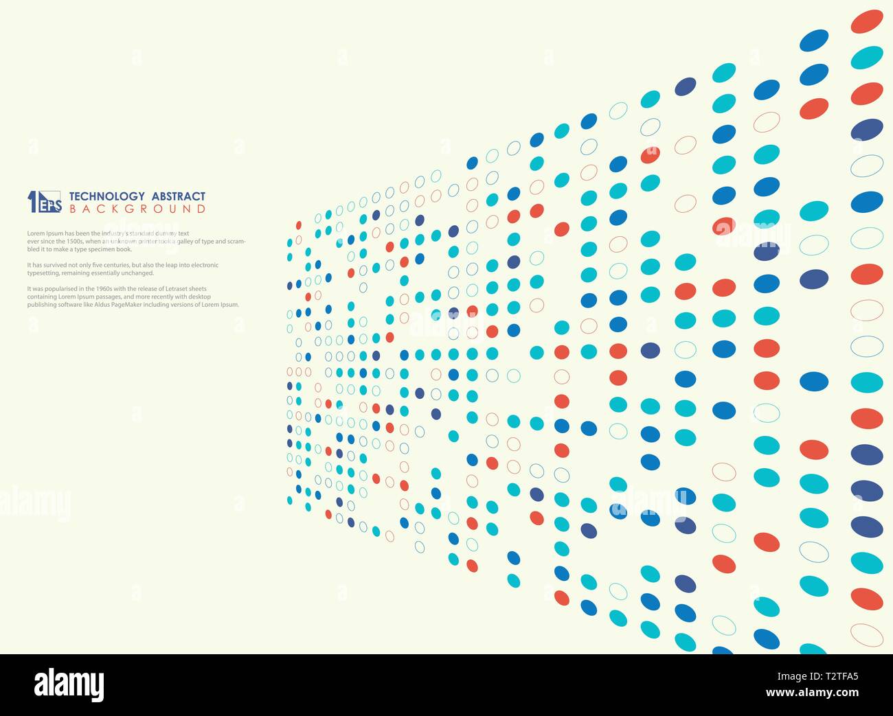 Moderne Technik Farben Kreis Muster der Perspektive Abdeckung Hintergrund. Sie können die Abdeckung tech Design, Anzeige, Plakat, Print, Artwork verwenden, Jahresbericht. Stock Vektor