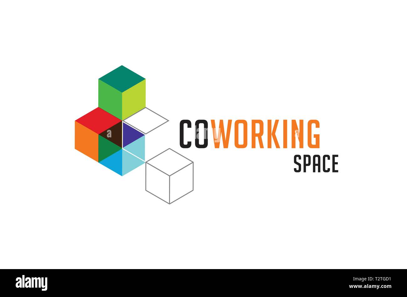 Coworking Space Networking Zone Logo Und Symbol Vektor Design Vorlage Stock Vektorgrafik Alamy