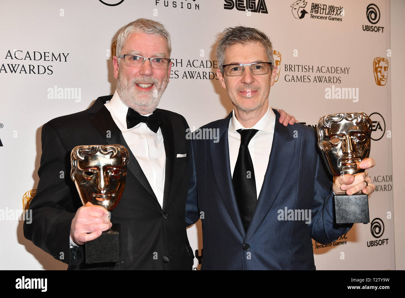 London, Großbritannien. 4. Apr 2019. Sieger: Gott des Krieges von Keith Leary und Peter Scaturro an der British Academy Award (BAFTA) Spiele in der Queen Elizabeth Hall, Southbank Centre am 4. März 2019, London, UK. Bild Capital/Alamy leben Nachrichten Stockfoto