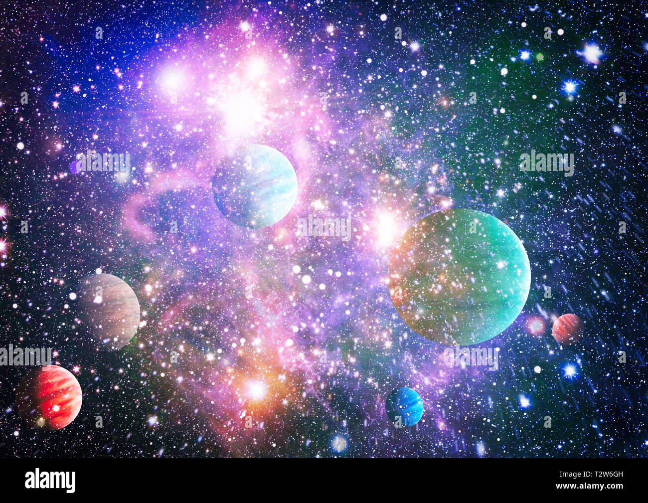 Nebel und Open Cluster von Sternen im Universum. Schönen Nebel, Sterne und Galaxien. Elemente dieses Bild von der NASA eingerichtet. Stockfoto