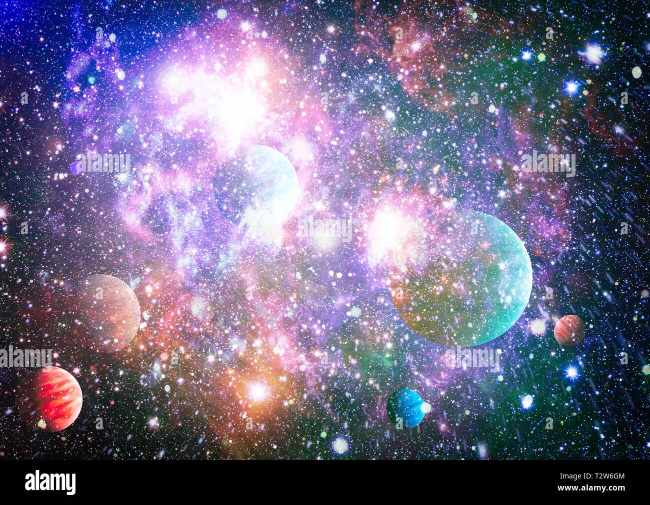 Nebel und Open Cluster von Sternen im Universum. Schönen Nebel, Sterne und Galaxien. Elemente dieses Bild von der NASA eingerichtet. Stockfoto