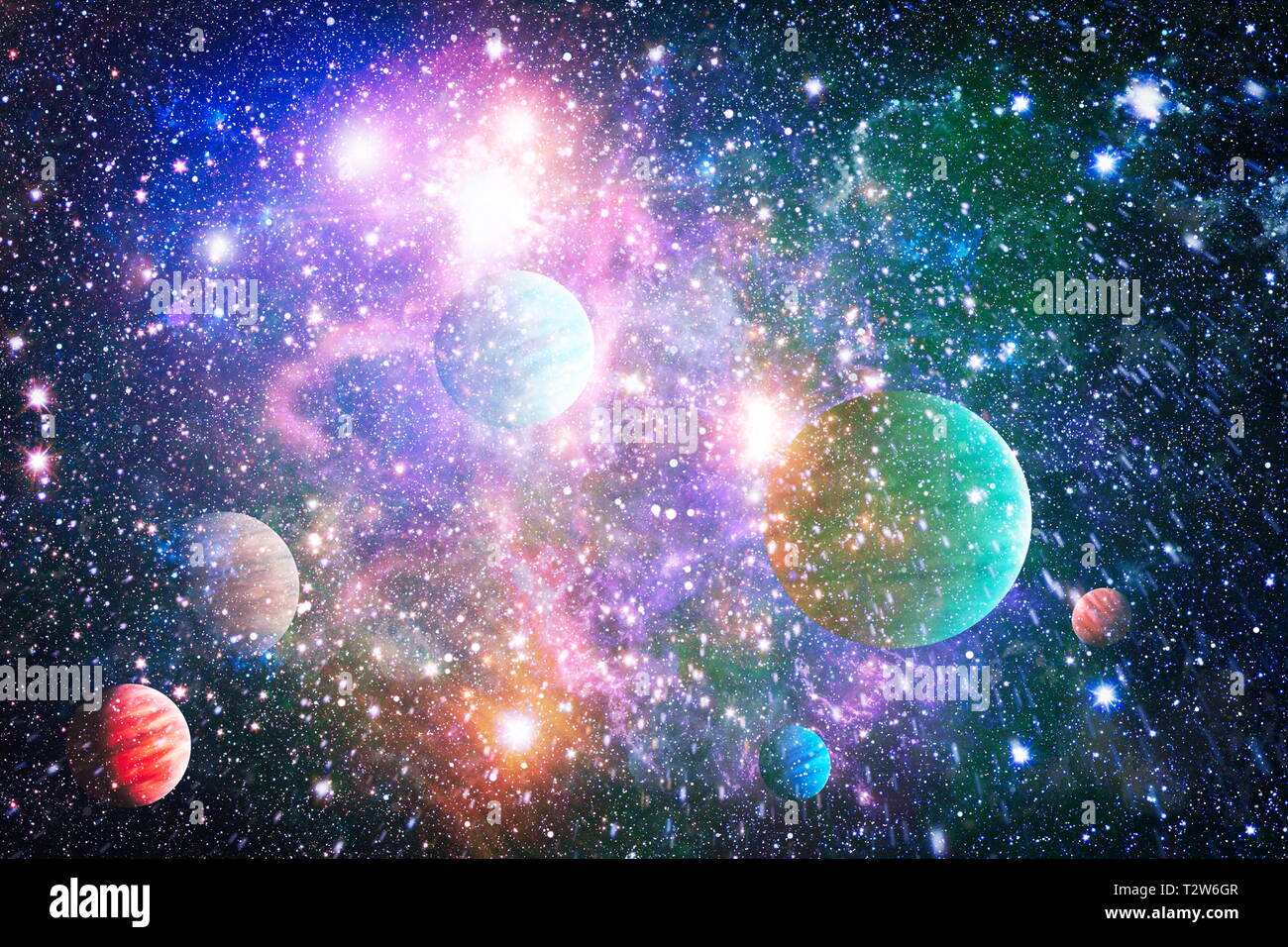 Nebel und Open Cluster von Sternen im Universum. Schönen Nebel, Sterne und Galaxien. Elemente dieses Bild von der NASA eingerichtet. Stockfoto