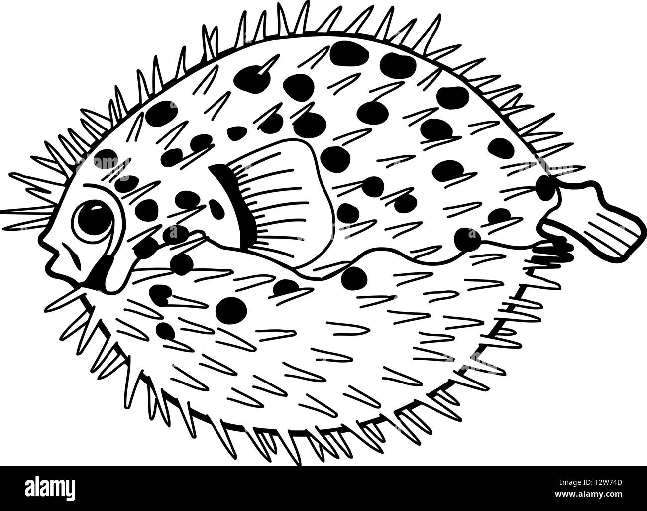Schlag Fisch Vector Illustration Stock Vektor