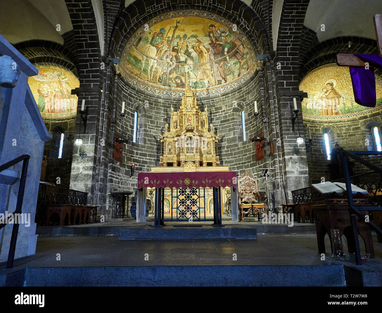 Basilica di San in Bellagio Italien. Hauptaltar. Besuch der