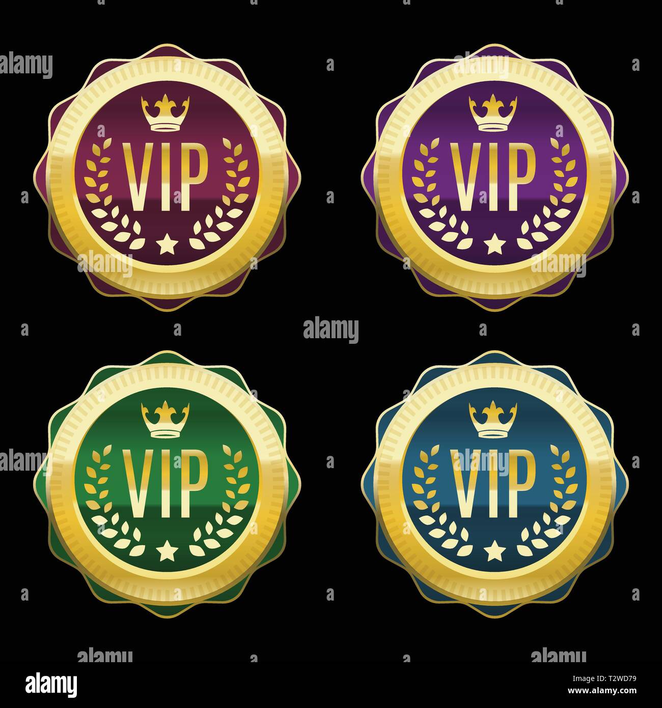 Vip golden Label. Premium-Medaille. Vector Illustration Stock Vektor