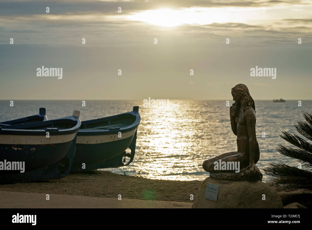 Pineda de Mar Barcelona. Catalunya. Spanien Stockfoto