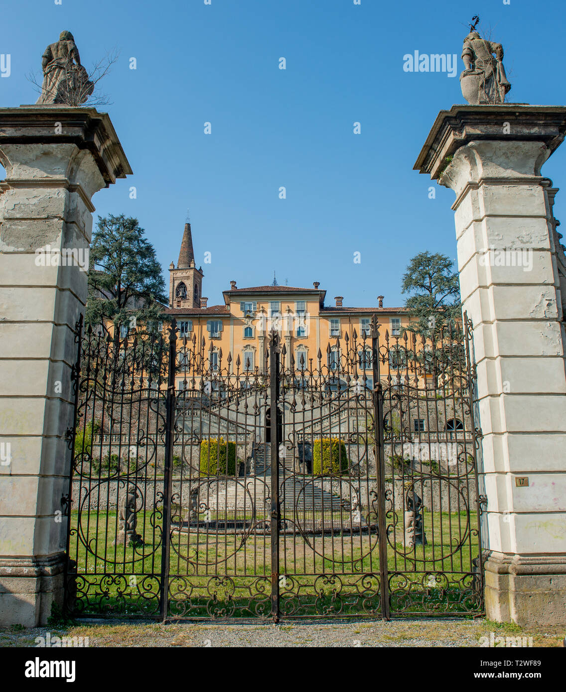Alten Palazzo Brambilla in Cassano d'Adda Stockfoto