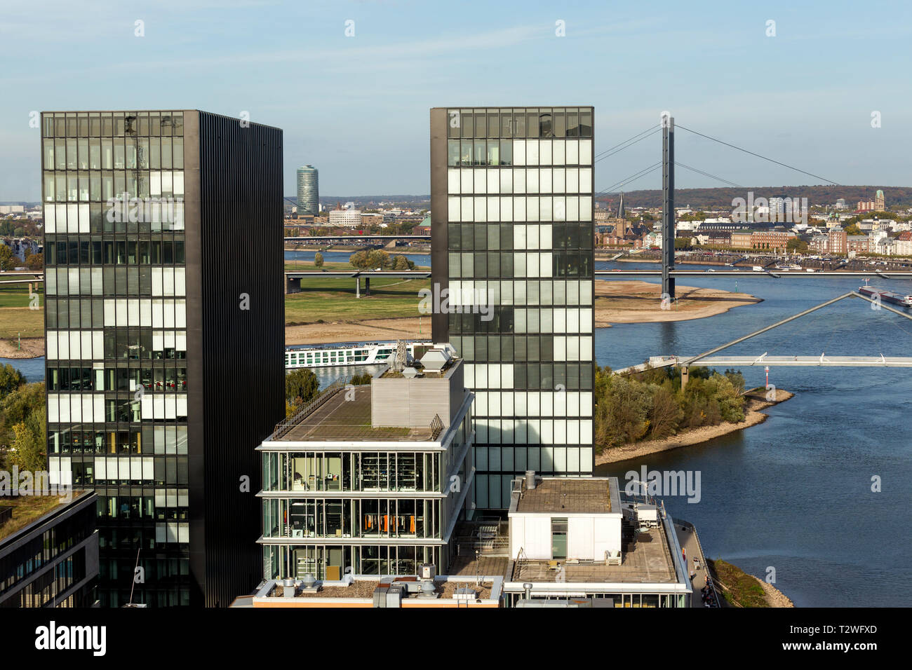 Düsseldorf Deutschland von oben Stockfoto