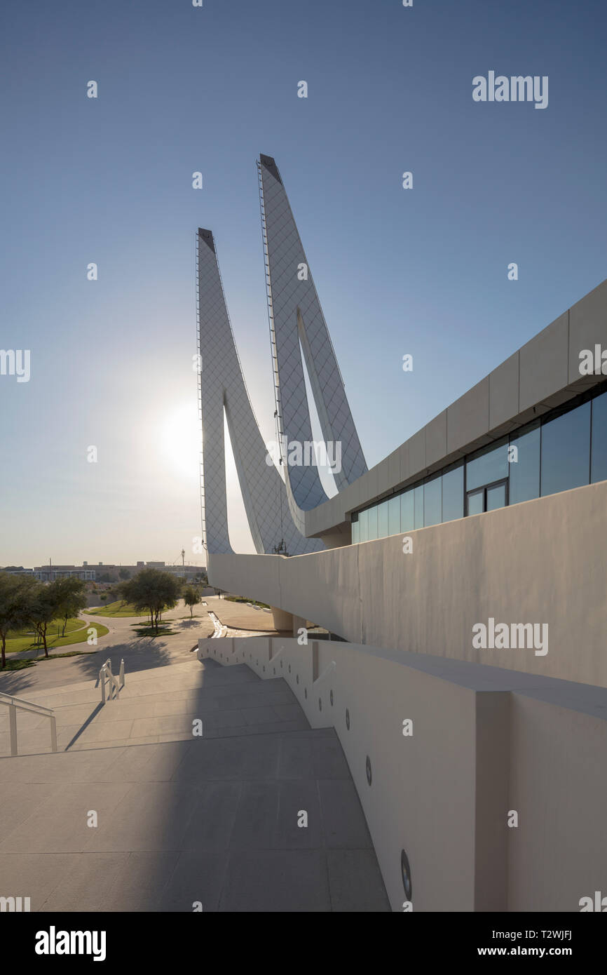 Minarette, Fakultät und Hochschule der Islamwissenschaft, Hamad Bin Khalifa University, Education City, Doha, Qatar Stockfoto