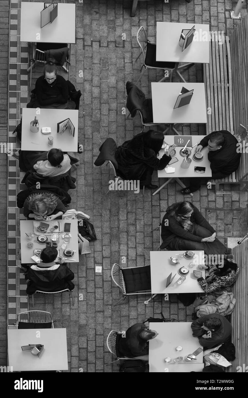 Covent Garden Cafe Stockfoto