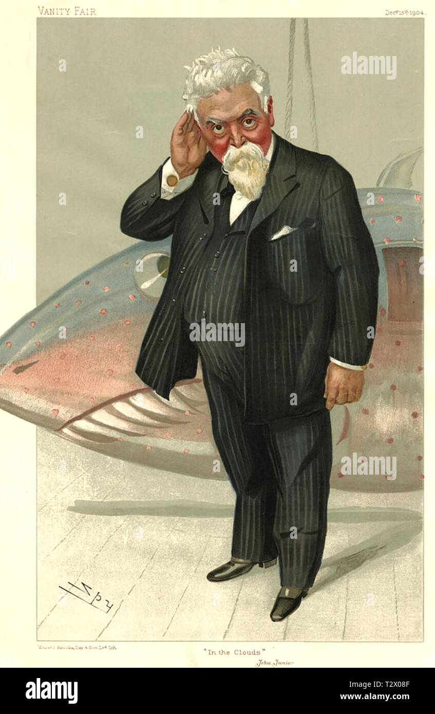 HIRAM MAXIM (1840-1916) amerikanischer geborene britische Erfinder am besten für die Maxim gun bekannt Stockfoto