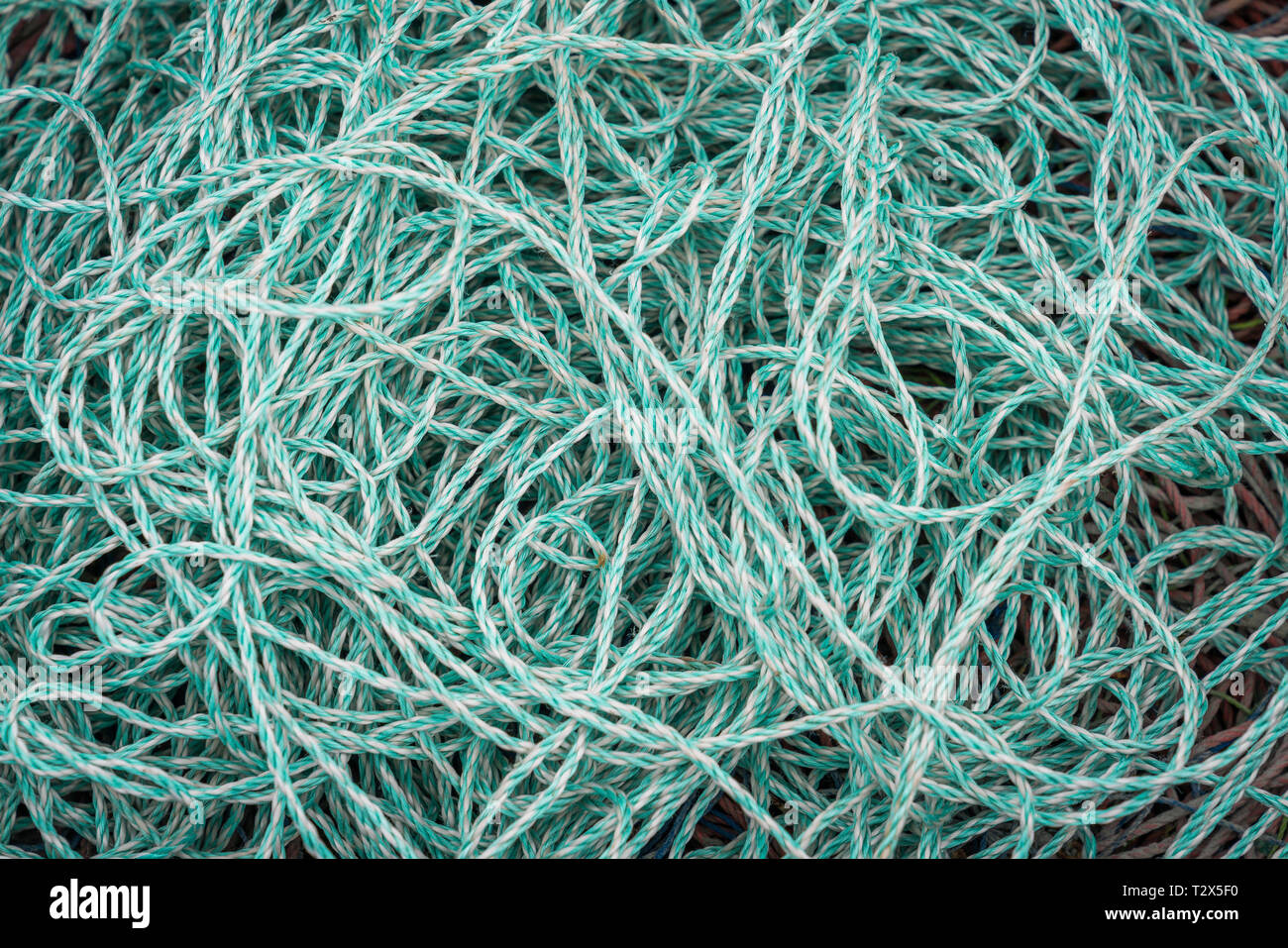 Seile für die Fischerei eingesetzt. Stockfoto
