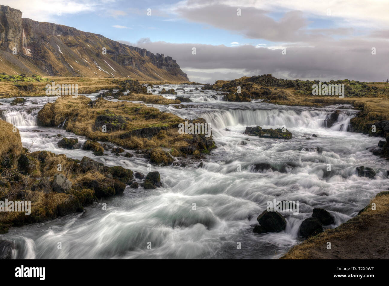 Kalfafell, Vik i Myrdal, Sudurland, Island, Europa Stockfoto