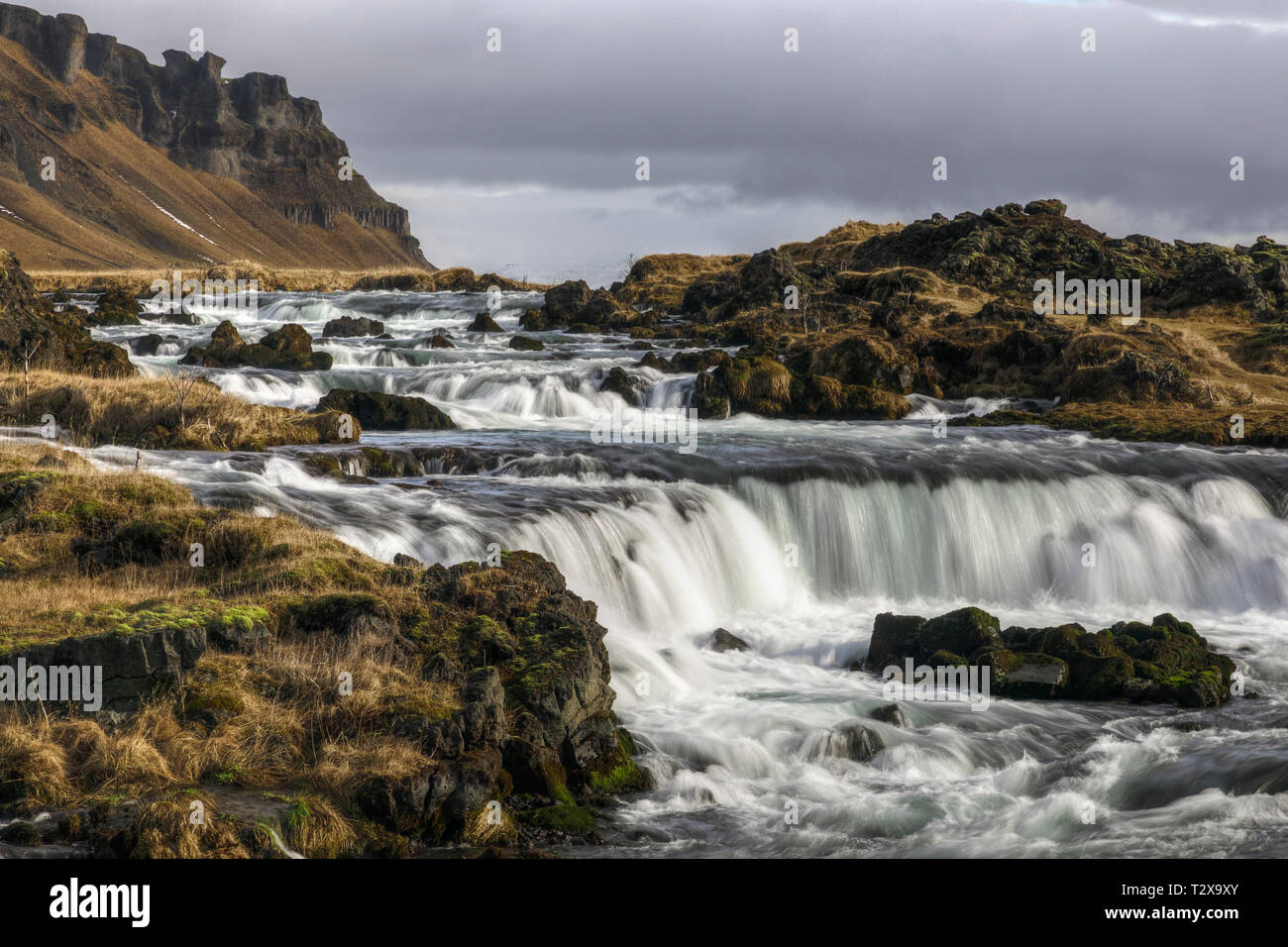 Kalfafell, Vik i Myrdal, Sudurland, Island, Europa Stockfoto