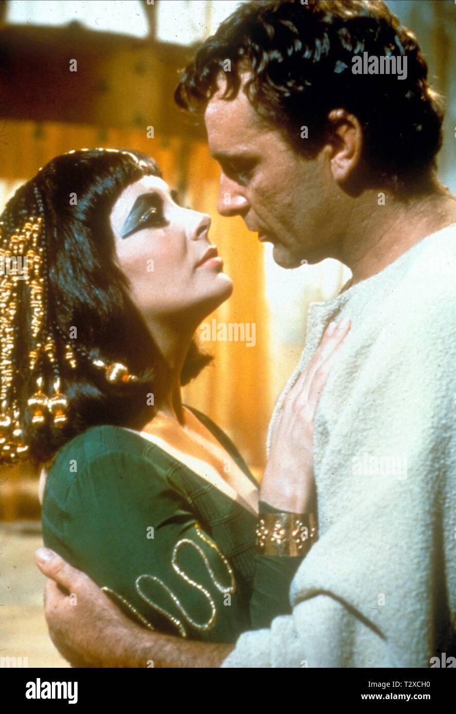 ELIZABETH TAYLOR, Richard Burton, CLEOPATRA, 1963 Stockfoto