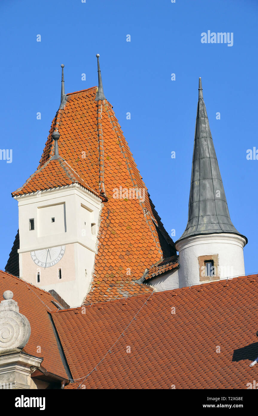 Burg in Kezmarok, Slowakei. Vár Késmárkon, Szlovákia. Stockfoto