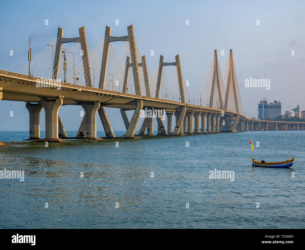 Bandra-Worli Sea Link, Mumbai. Stadtbild von Mumbai Stockfoto