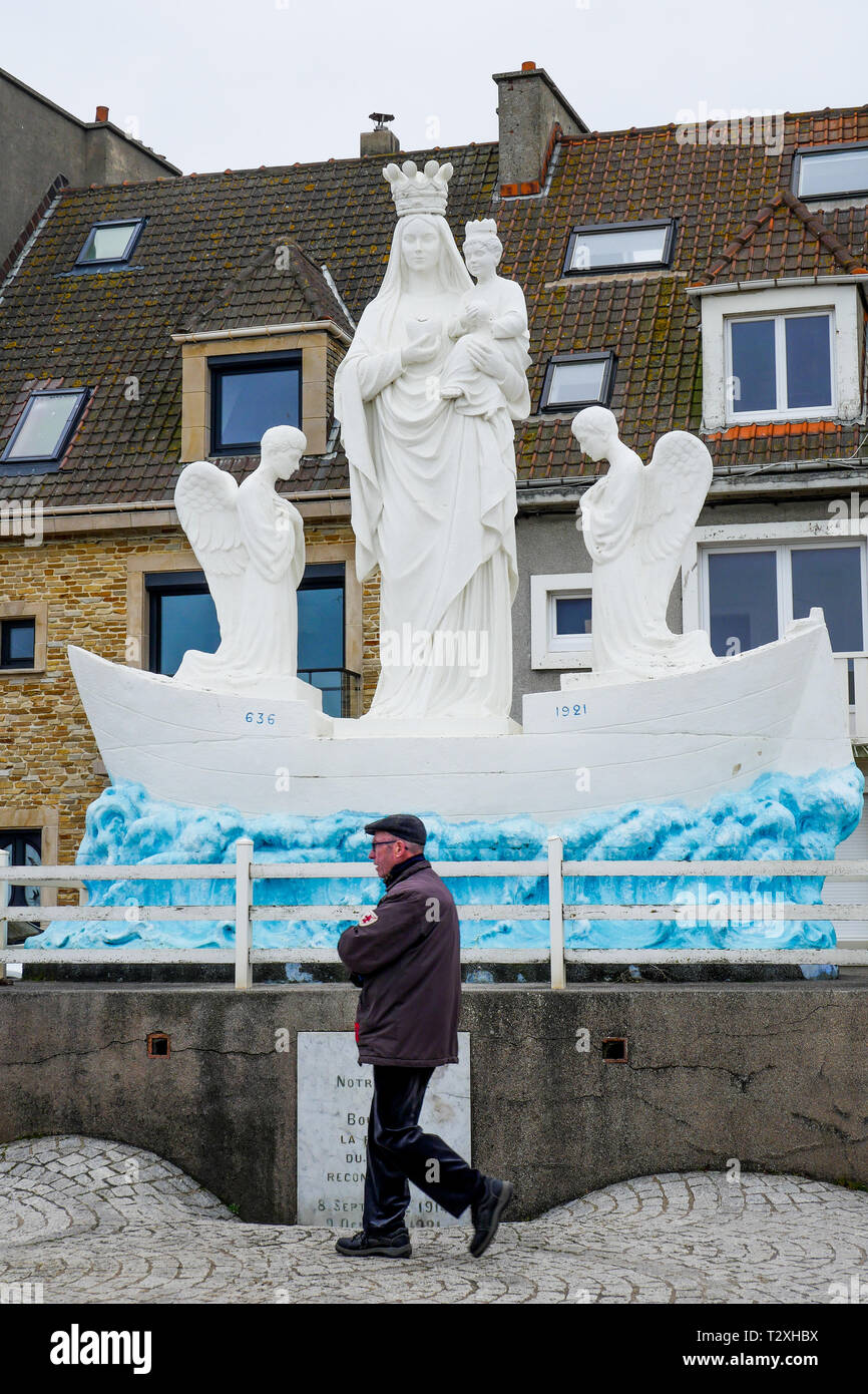 Notre-Dame de Boulogne, Quai de la Vierge, Le Pörtel, Hauts-de-France, Frankreich Stockfoto