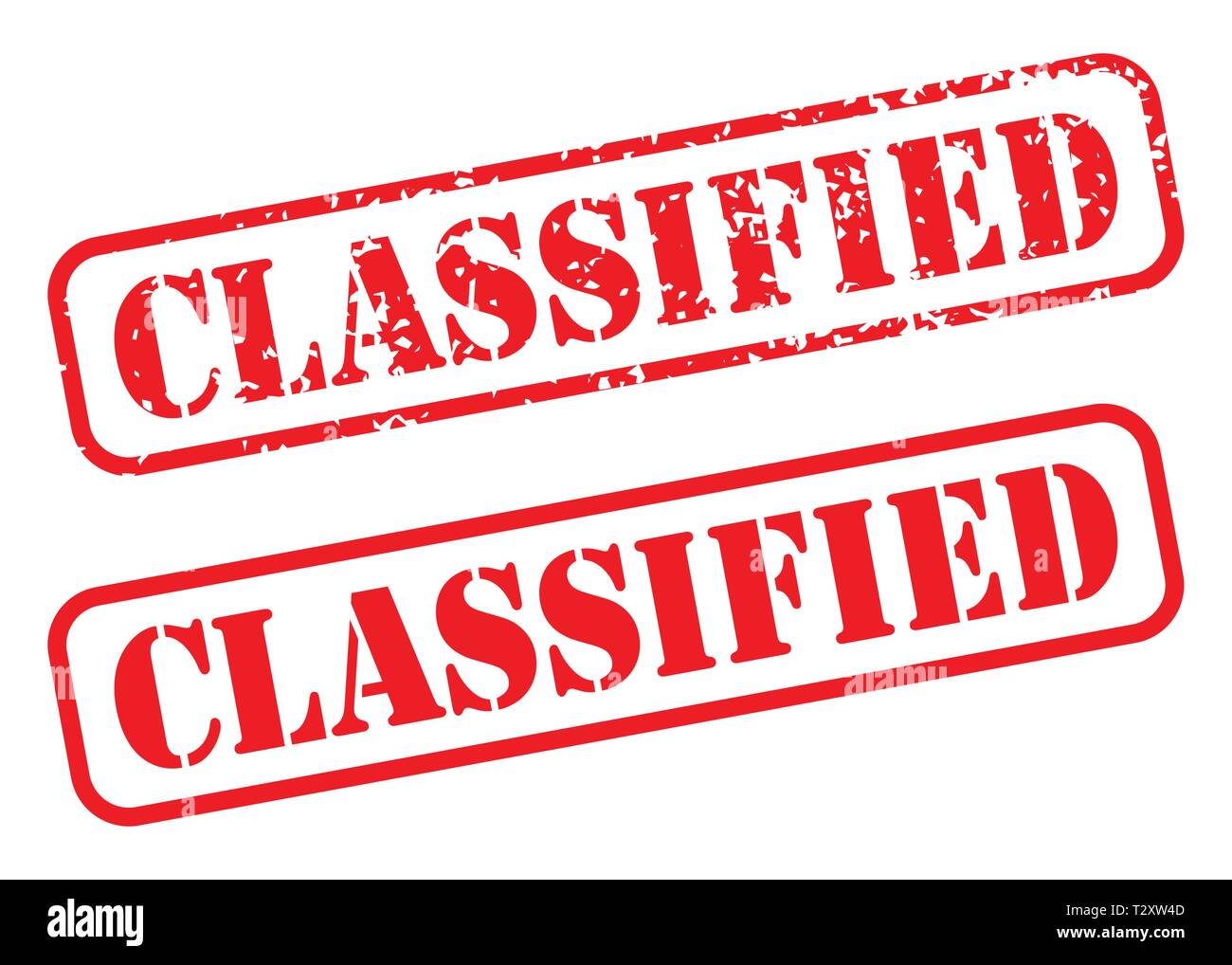 Klassifiziert grunge Gummi Stempel. Distressed und festen vektor design Illustration für Web, t-shirt, andere Grafik verwenden Stock Vektor