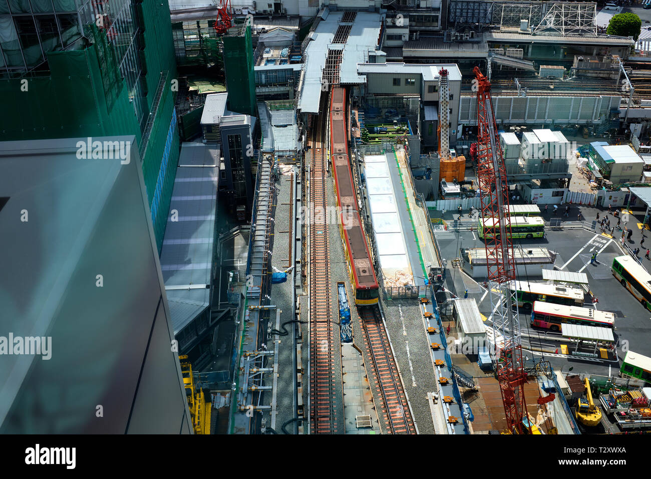 Abgebildet sind Rail Transportation links Ihre Japan sprechen. Stockfoto