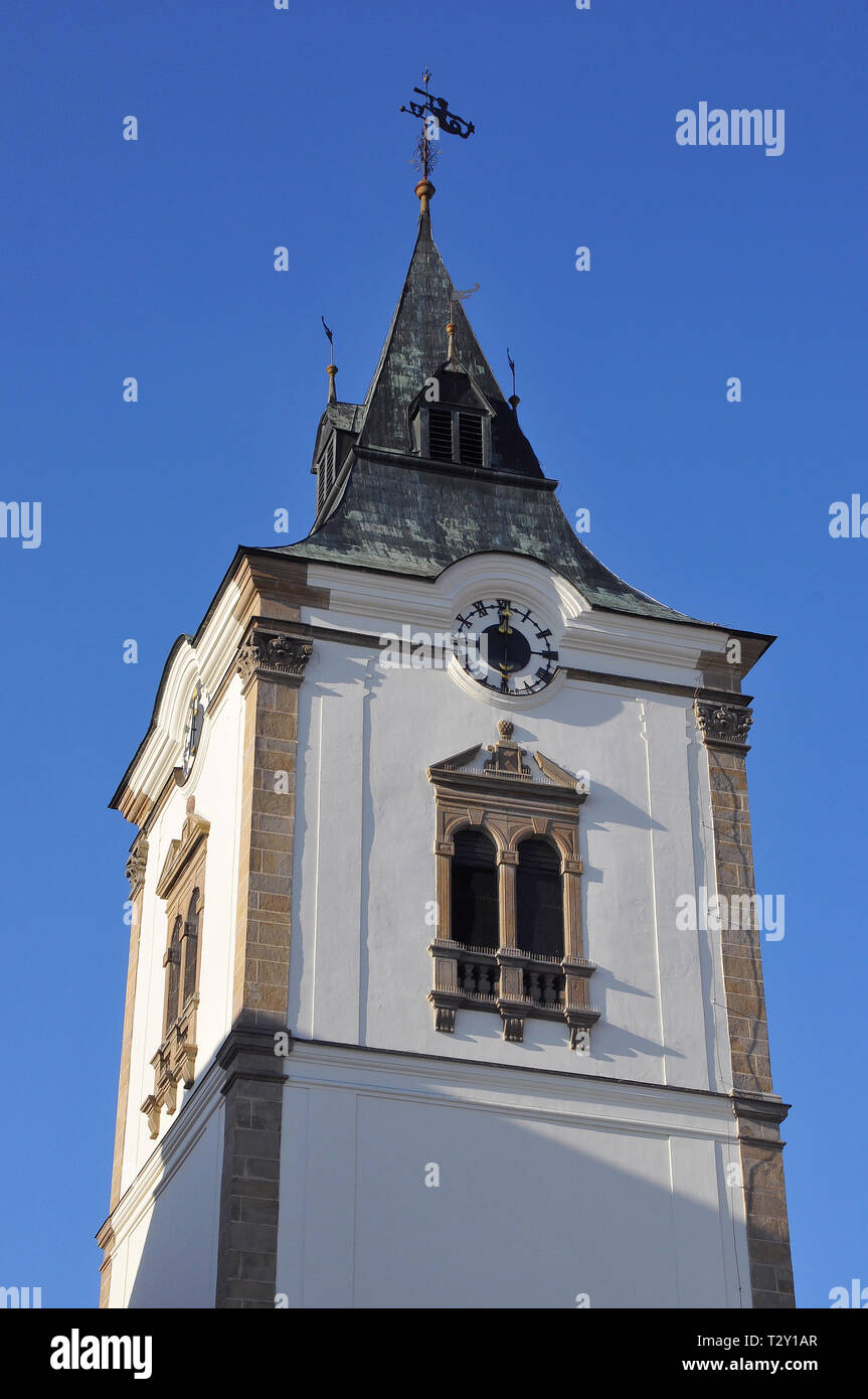 Rathaus, Levoča, Slowakei. Városháza, Lőcse, Szlovákia. Stockfoto