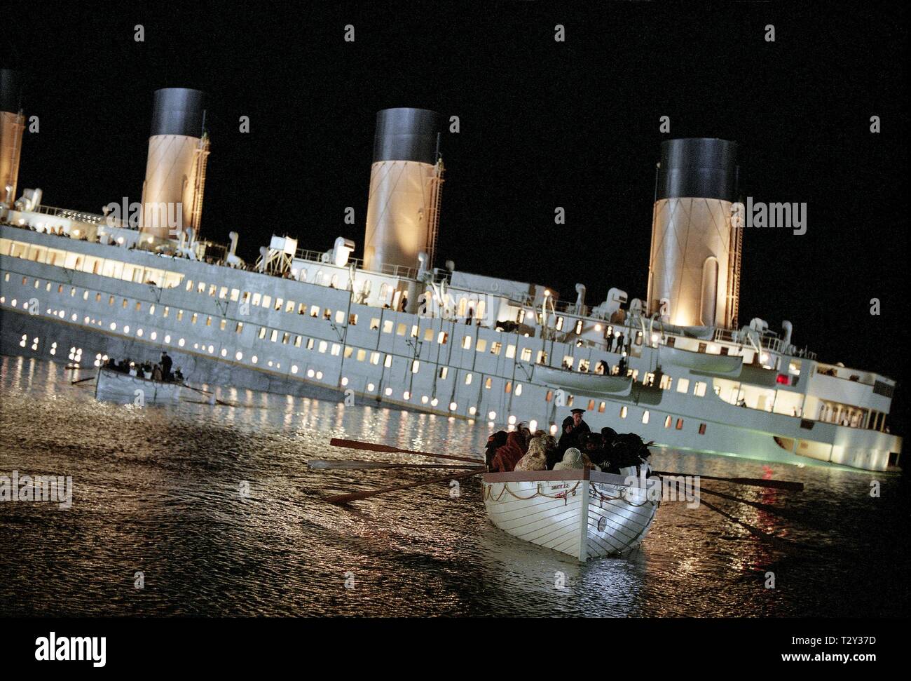 Sinking Scene Titanic 1997 Stockfotos Sinking Scene