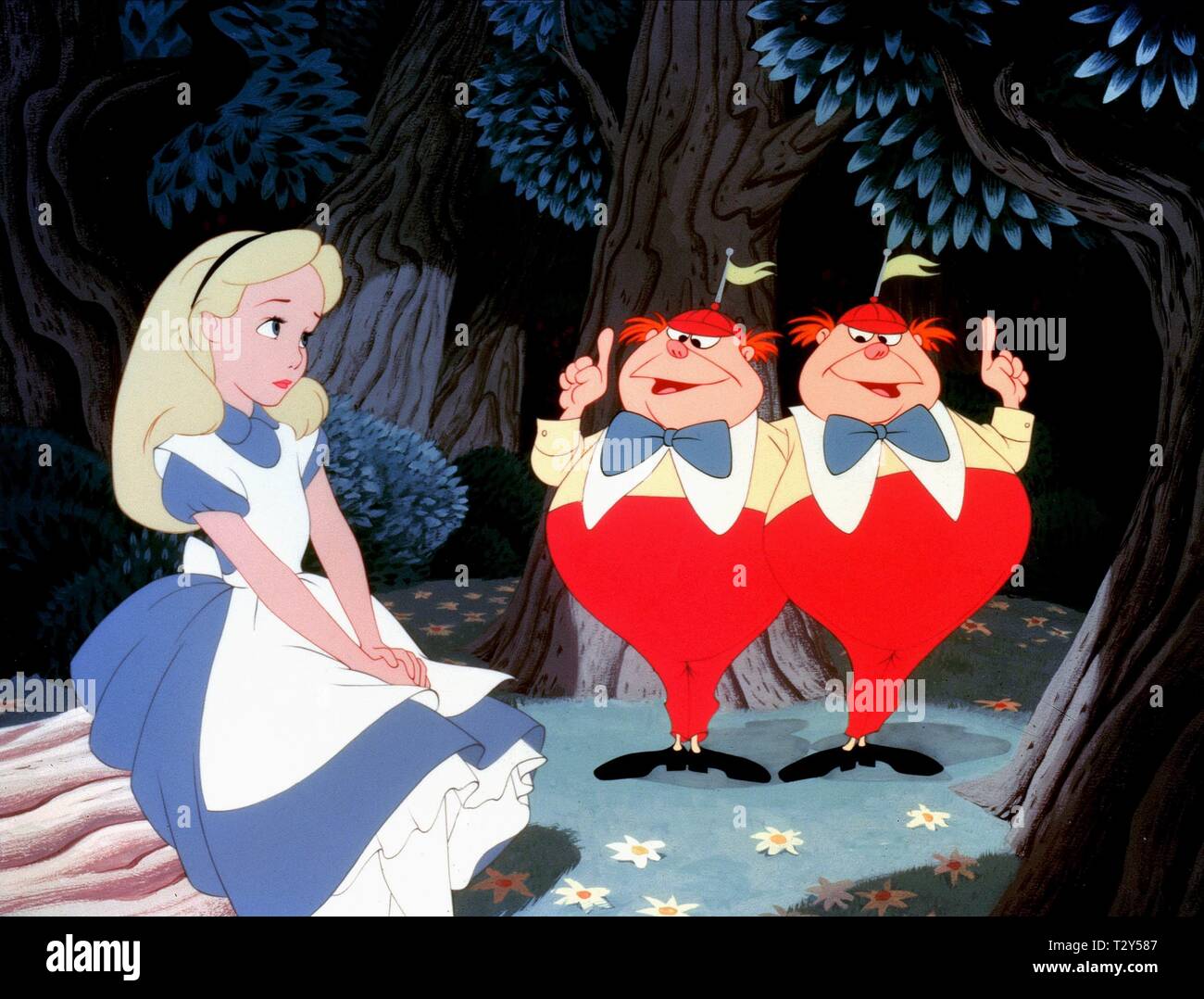 ALICE, TWEEDLEDUM TWEEDLEDEE,, Alice im Wunderland, 1951 Stockfoto