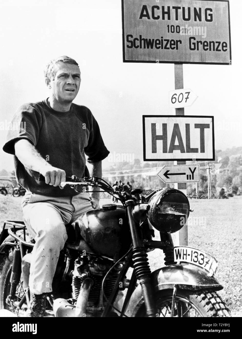 STEVE MCQUEEN, THE GREAT ESCAPE, 1963 Stockfoto