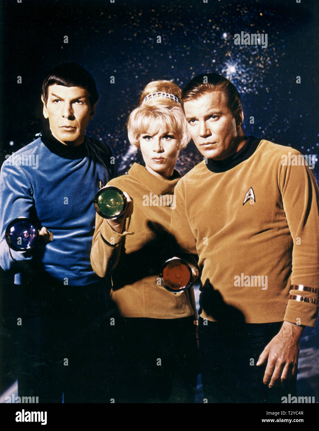LEONARD NIMOY, GRACE LEE Whitney, William Shatner, STAR TREK, 1966 Stockfoto