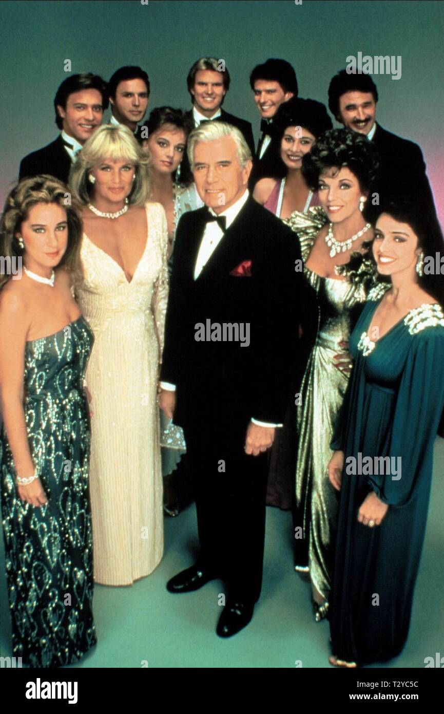 LINDA EVANS, JOHN FORSYTHE, Joan Collins, Dynastie, 1981 Stockfoto