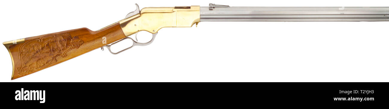 Gewehre, Henry wiederholen Gewehr, 1860, Kaliber 44, Additional-Rights - Clearance-Info - Not-Available Stockfoto