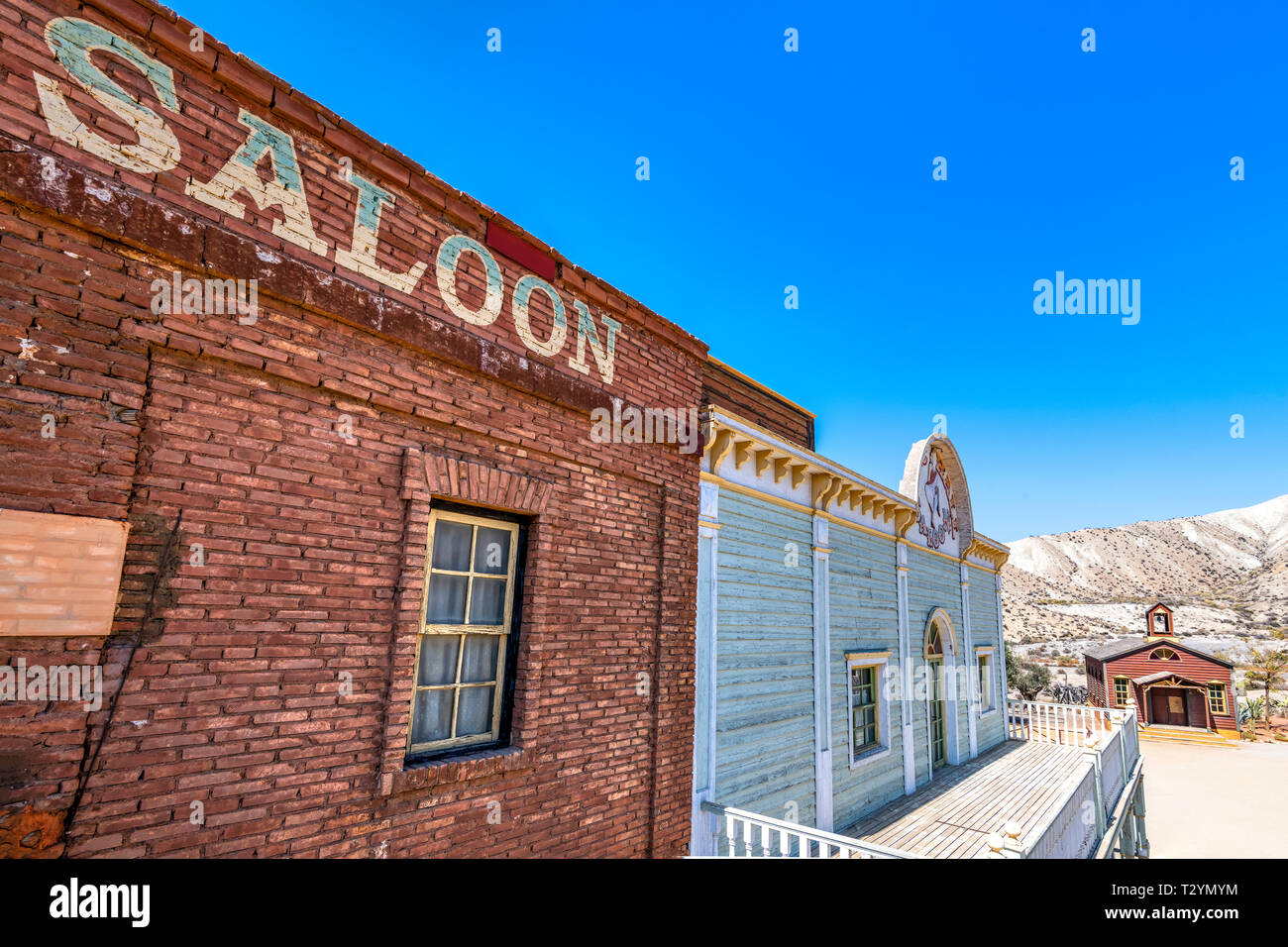 Oasys Mini Hollywood wild west Theme Park, Tabernas, Almeria, Spanien Stockfoto