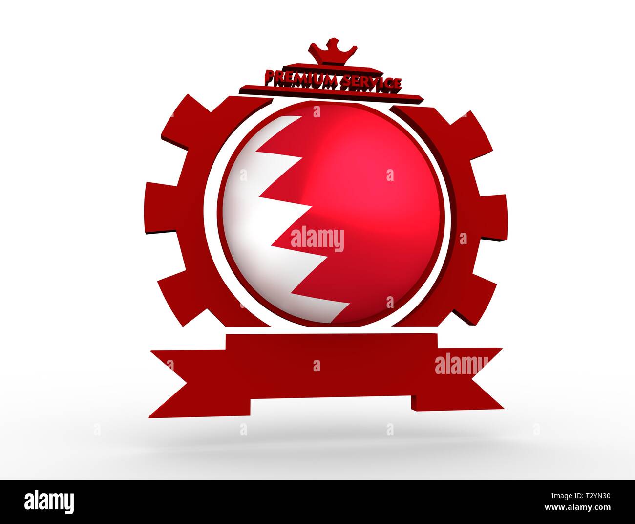 Sphäre strukturiert durch die Flagge des Bahrain in Gang Form Emblem. Zerknittertes Papier Karte. 3D-Rendering Stockfoto