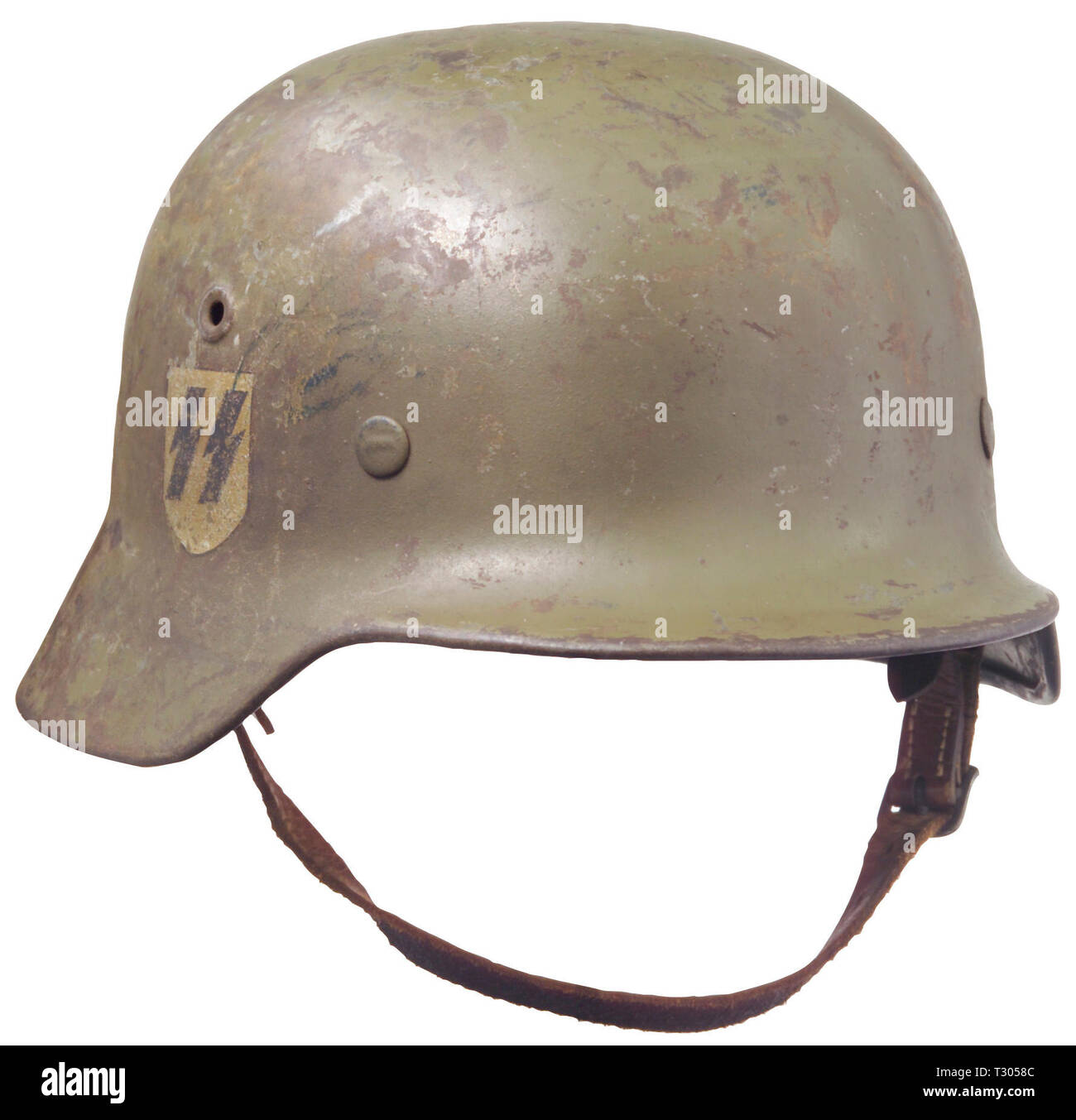 Schutzkleidung, Helme, deutschen Stahlhelm M 35/40, Waffen-SS-Muster, Editorial-Use - Nur Stockfoto