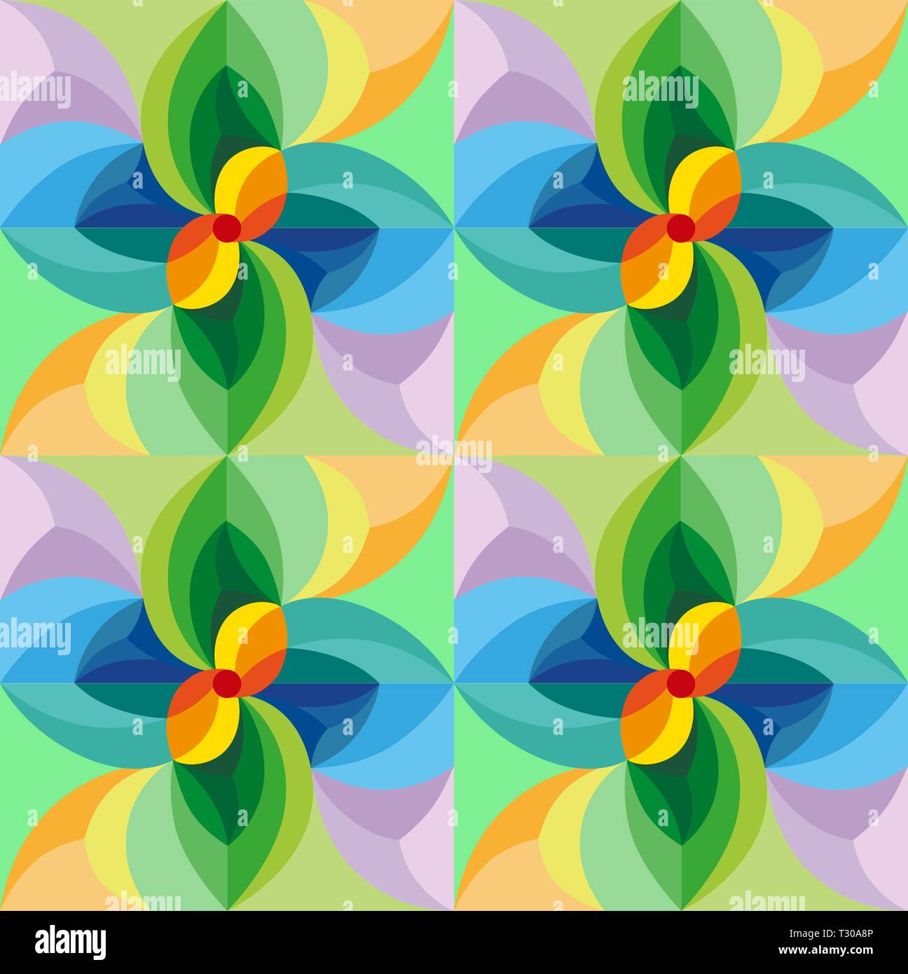 Dekorative Ornament Von Geometrischen Formen Bunte Geometrische Muster Geometrische Bunten Hintergrund Kunstlerische Dekorative Ornament Stock Vektorgrafik Alamy