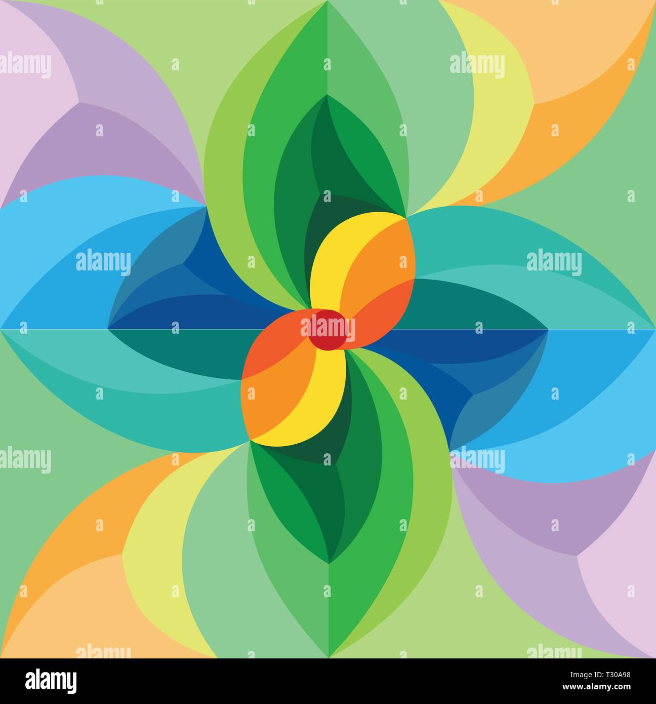 Dekorative Ornament Von Geometrischen Formen Bunte Geometrische Muster Geometrische Bunten Hintergrund Kunstlerische Dekorative Ornament Stock Vektorgrafik Alamy