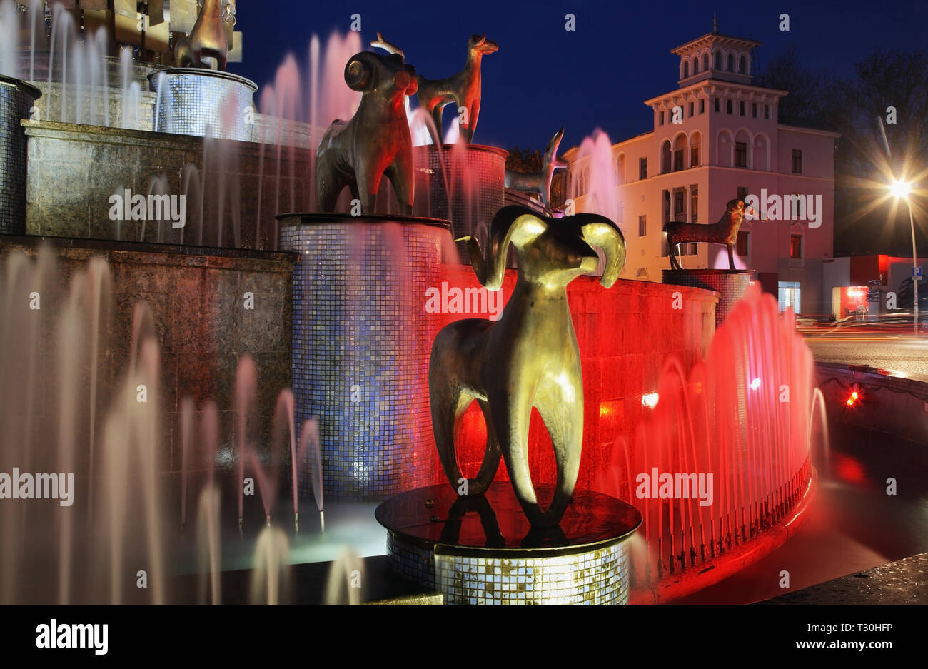 Kolchis Brunnen bei Davit Aghmashenebeli Square in Kutaissi. Imereti Provinz. Georgien Stockfoto