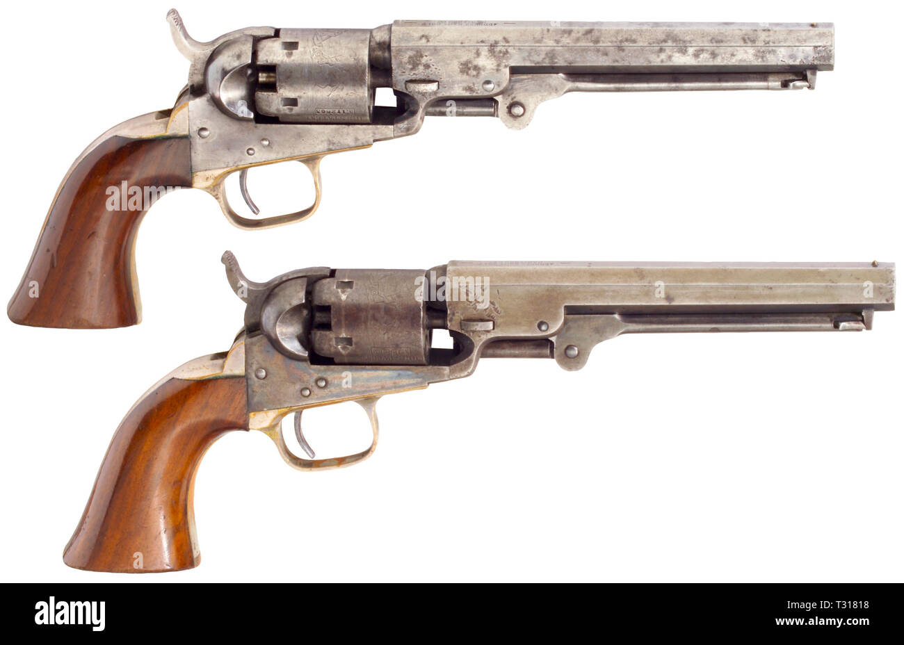 Kleinwaffen, Revolver, Colt Army Modell 1860, Kaliber.44, Colt Tasche 1849  Additional-Rights - Clearance-Info - Not-Available Stockfotografie - Alamy