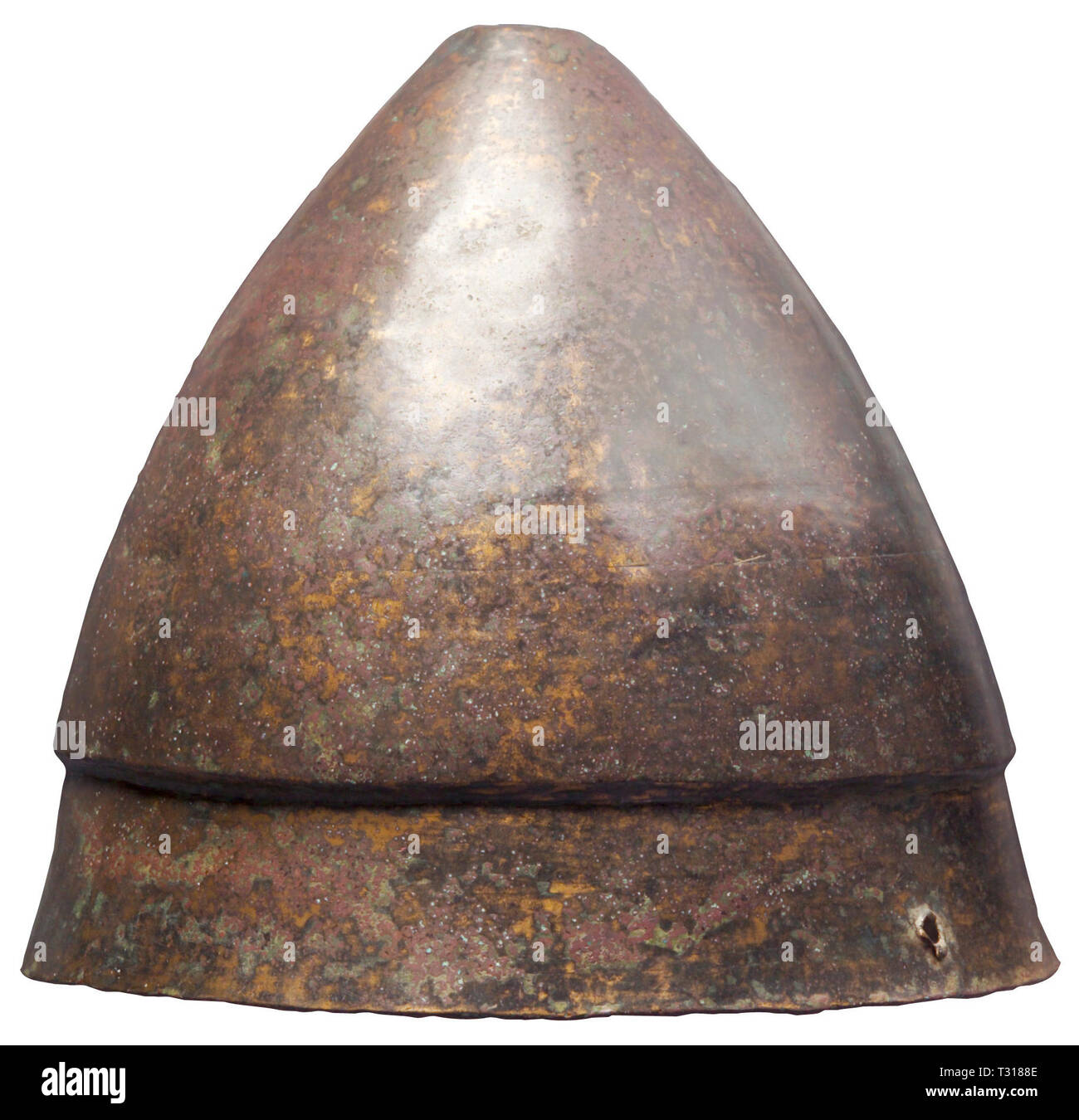 Schutzkleidung, Helme, Konos Helm, Bronze, der griechischen, der hellenistischen Epoche, 4./3. Jahrhundert v. Chr., Additional-Rights - Clearance-Info - Not-Available Stockfoto