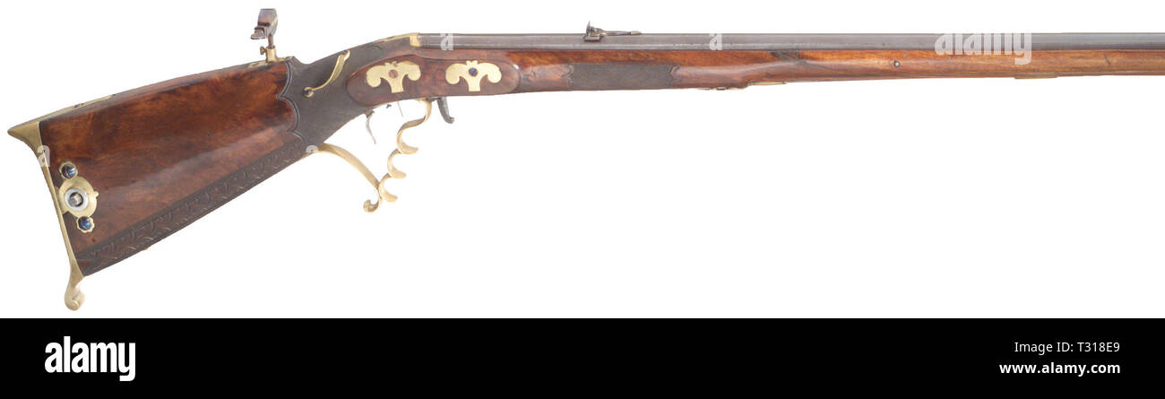 Lange Arme, frühe Luftgewehr, Deutsch, ca. 1820,- Additional-Rights Clearance-Info - Not-Available Stockfoto