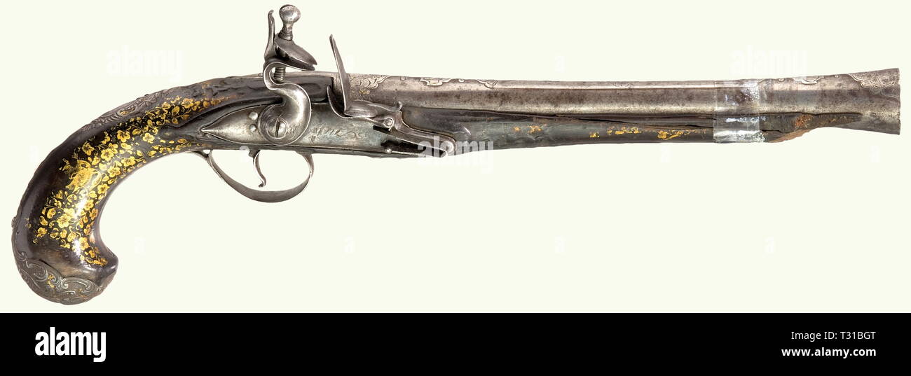 Handfeuerwaffen, Pistolen, donnerbüchse flintlock Pistol, Afghanistan, im späten 18. Jahrhundert, Additional-Rights - Clearance-Info - Not-Available Stockfoto