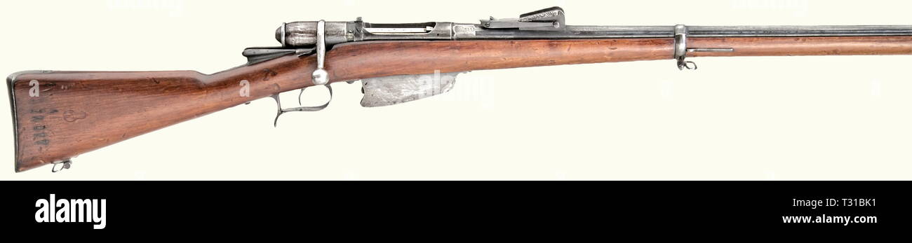 SERVICE WAFFEN, ITALIEN, Gewehr Modell 1870/87/16 (Vetterli), Kaliber 6,5 x 52, Nummer P7551, Additional-Rights - Clearance-Info - Not-Available Stockfoto