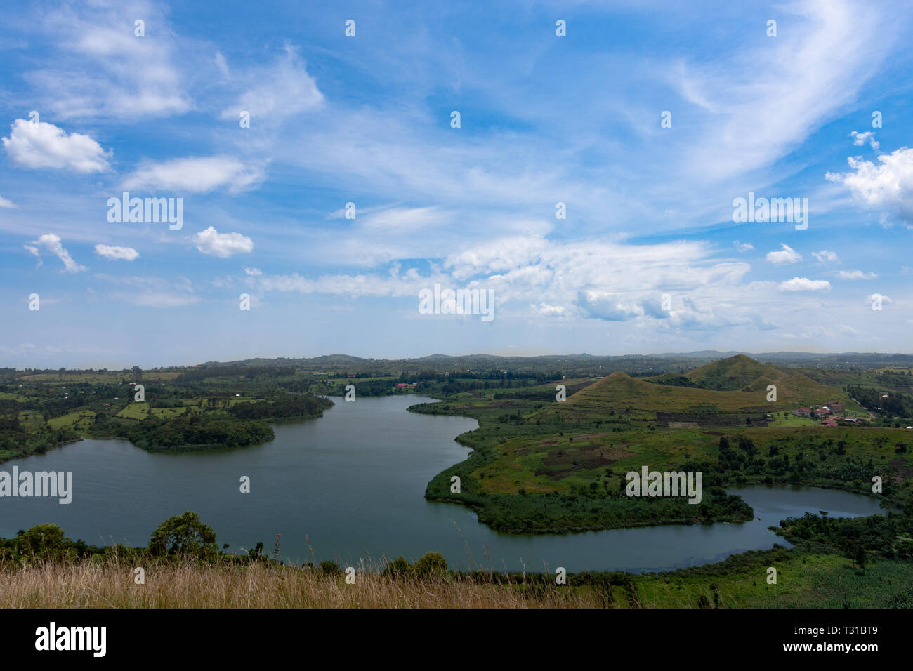 Saka See in der Nähe von Fort Portal, Uganda Stockfoto