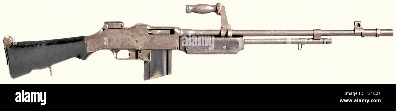 Maschinengewehre Browning Automatic Rifle M1918A2, Kaliber .30 Zoll, eingeführt 1918, Editorial-Use - Nur Stockfoto