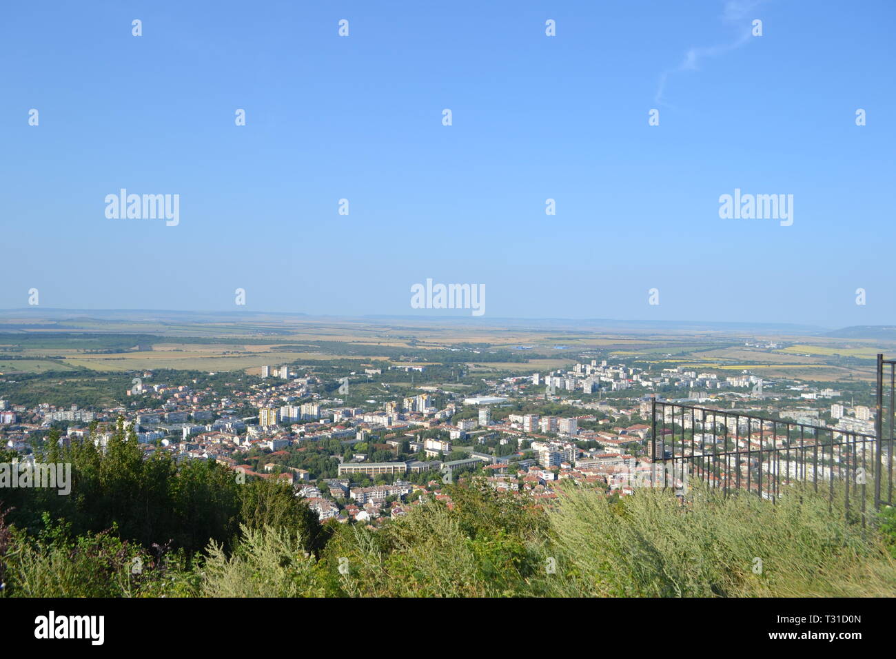 Blick vom Gründer des Bulgarischen Staates Monument in der Nähe von Shumen, Bulgarien Stockfoto
