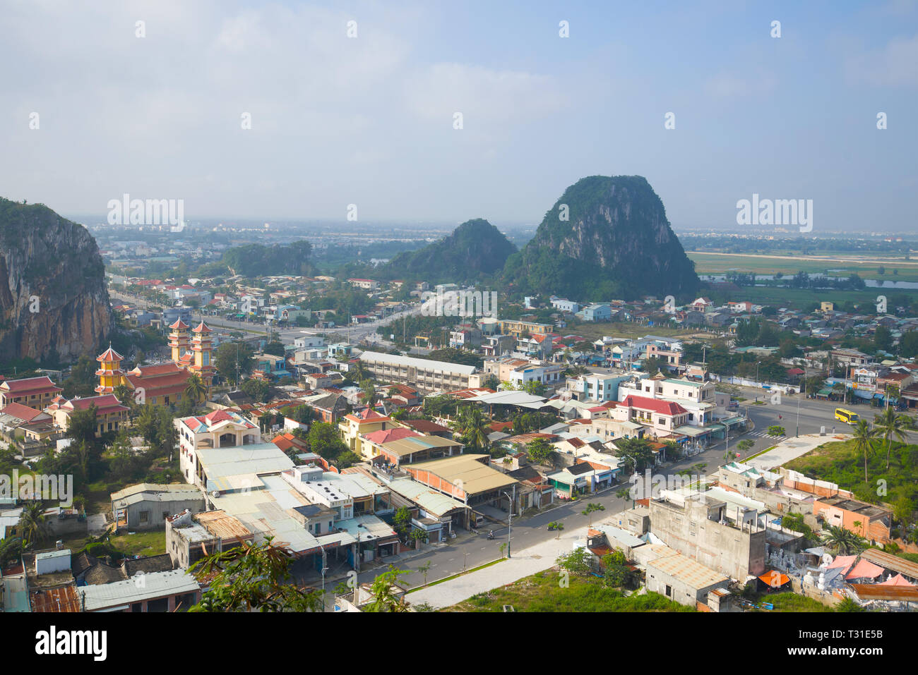 DA Nang, Vietnam - Januar 05, 2016: Morgen im Marmor Berge. Nachbarschaft von Da Nang Stockfoto