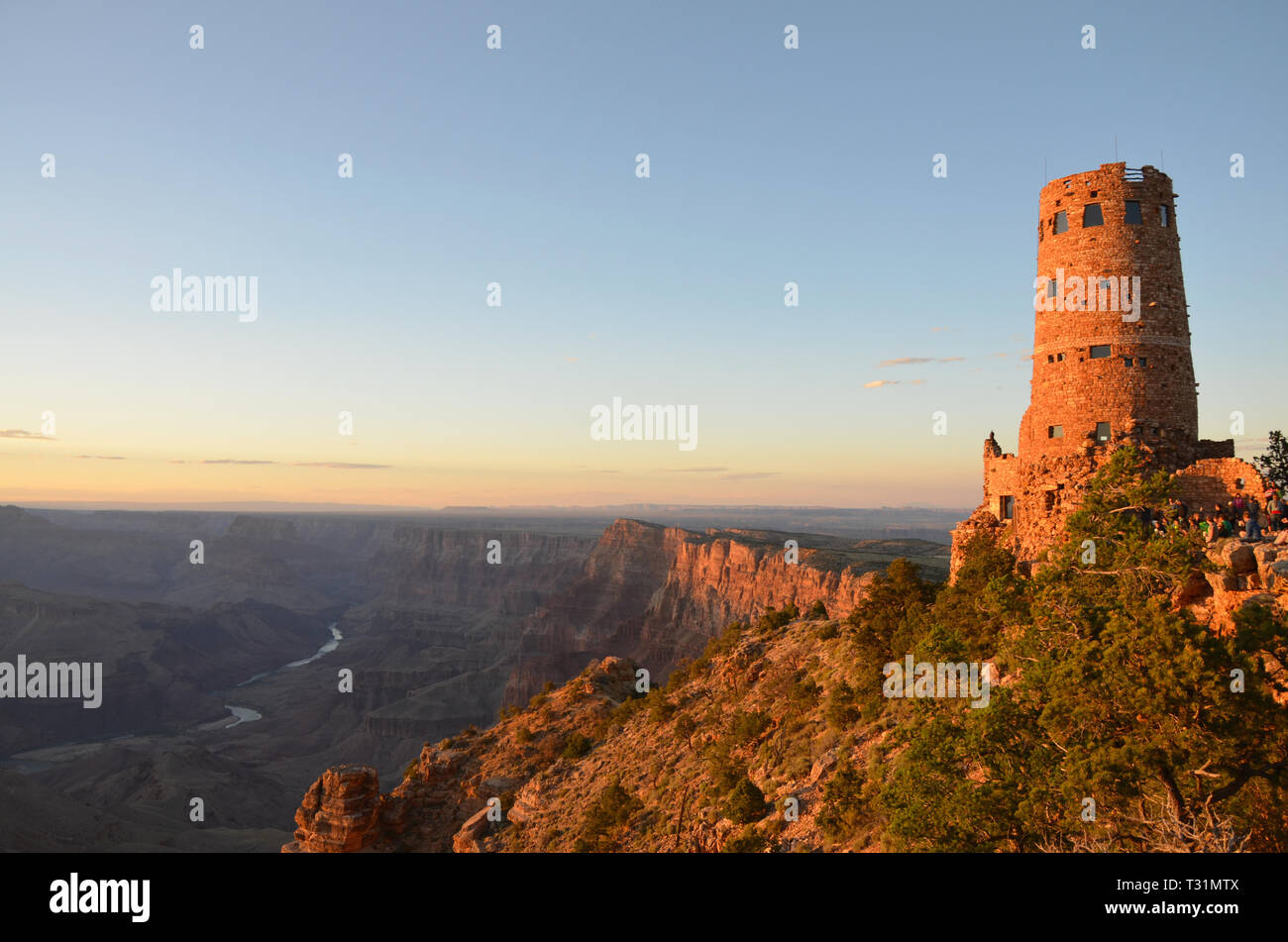 Sonnenuntergang am Desert View Point - Grand Canyon South Rim Arizona USA Stockfoto