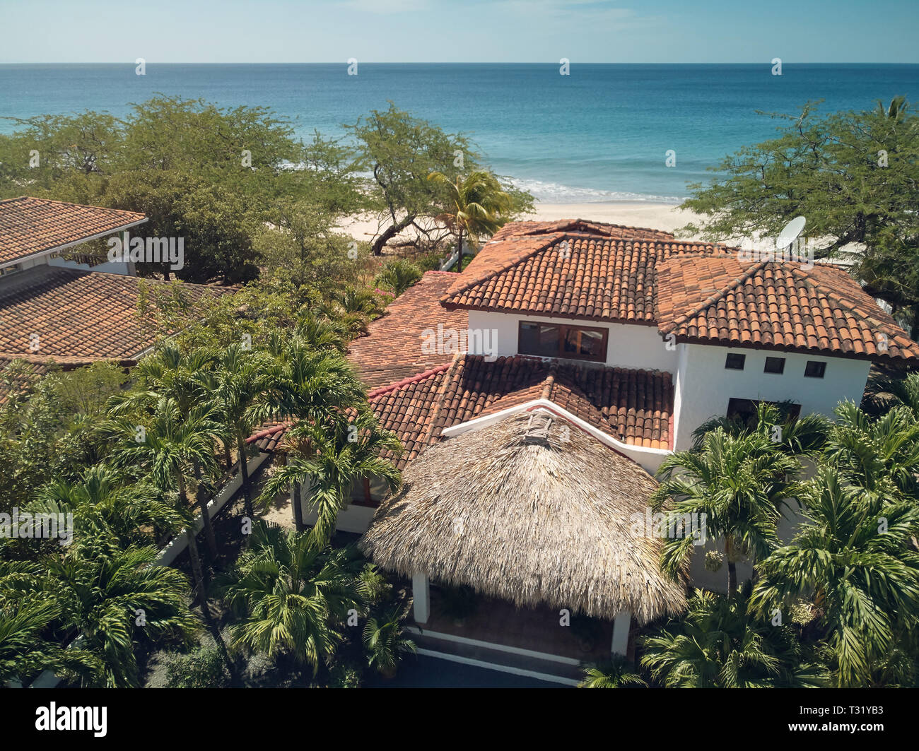 Sommer Urlaub Thema. Haus am Strand Stockfoto