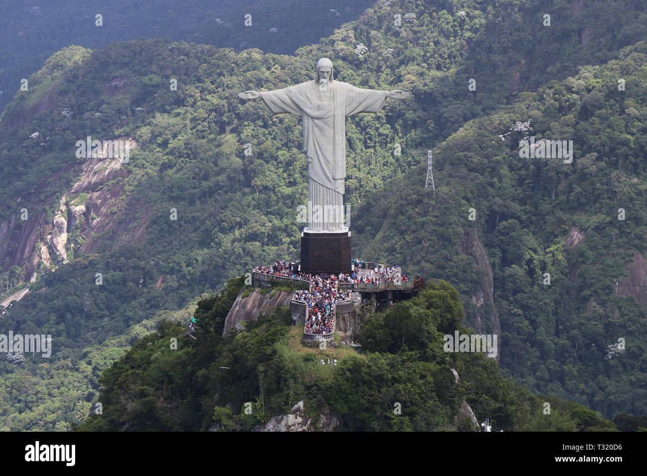 Cristo redentor von oben Stockfoto